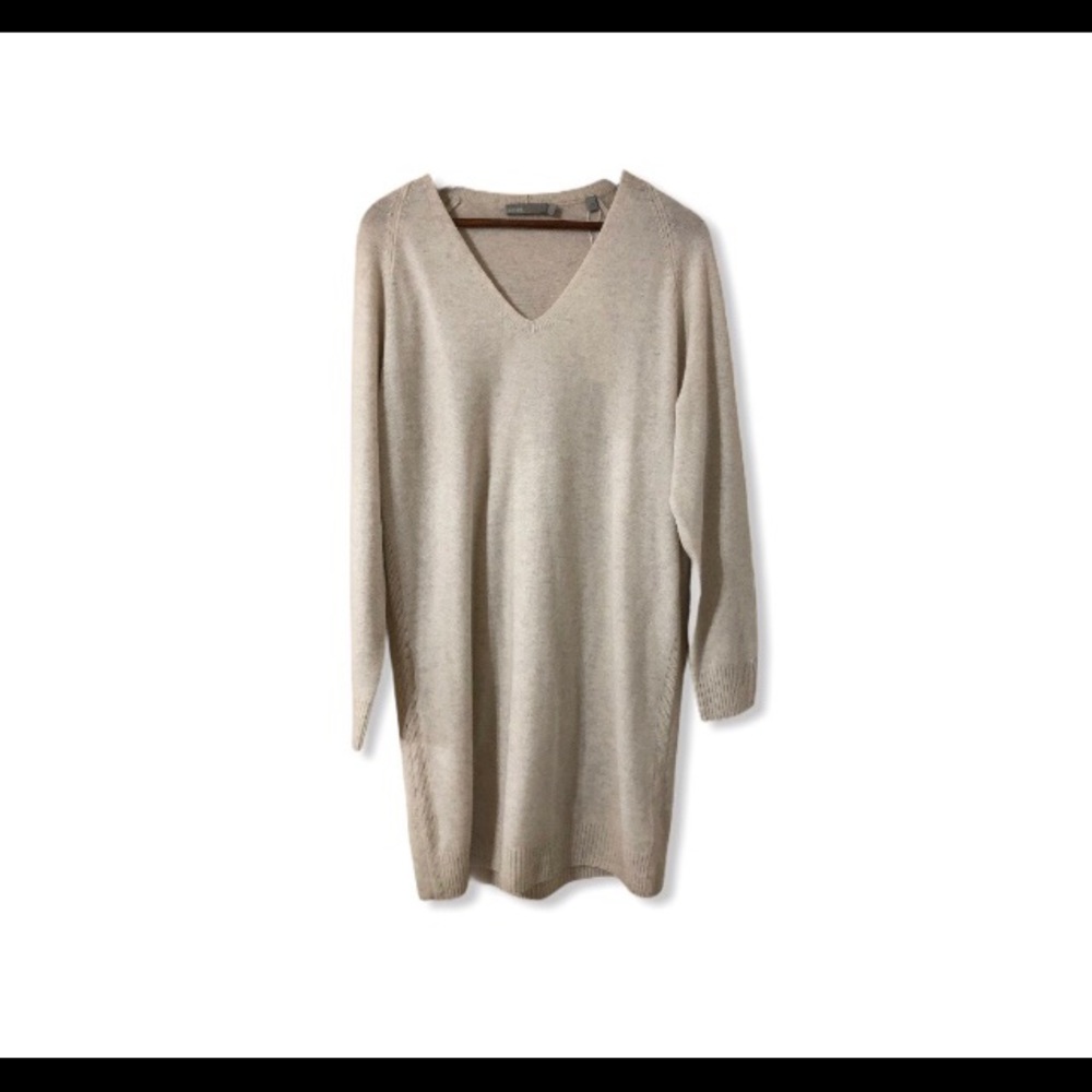 SOLD NWT Vince V-neck cashmere sweater dress - Picture 3 of 4